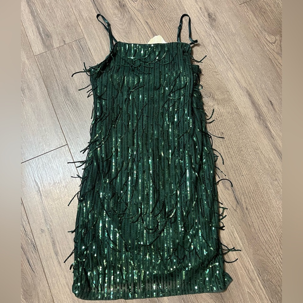 Altar'd State Emerald Sequin Dress